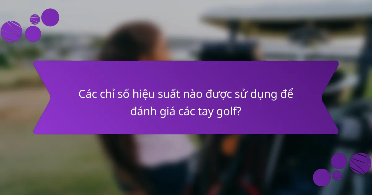Các chỉ số hiệu suất nào được sử dụng để đánh giá các tay golf?
